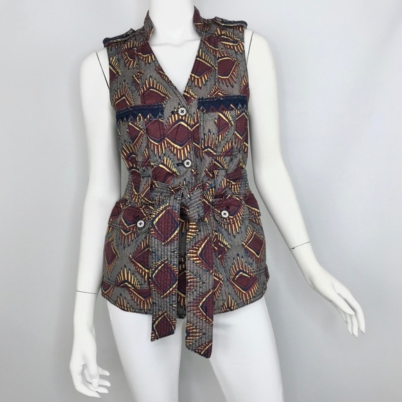 Elvenses {Anthropologie} Geo Safari Print Vest - Picture 3 of 9